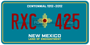 RXC425 license plate in New Mexico