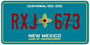 RXJ673  license plate in NM