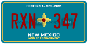 RXN347  license plate in NM