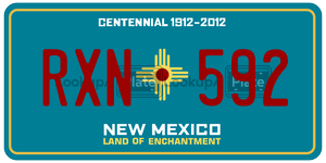 RXN592  license plate in NM