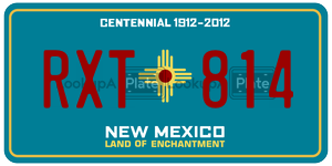 RXT814  license plate in NM