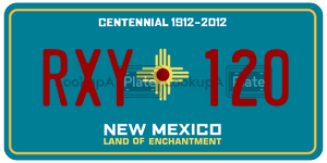 RXY120  license plate in NM