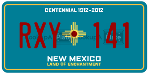 RXY141  license plate in NM