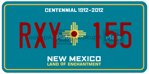RXY155  license plate in NM