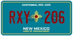 RXY206  license plate in NM