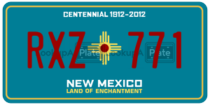 RXZ771  license plate in NM