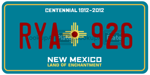 RYA926  license plate in NM