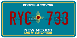 RYC733  license plate in NM
