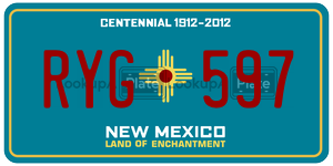 RYG597  license plate in NM