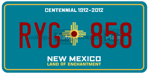 RYG858  license plate in NM