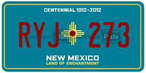 RYJ273  license plate in NM