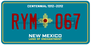 RYM067  license plate in NM