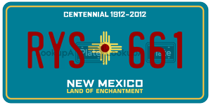 RYS661  license plate in NM