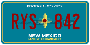 RYS842  license plate in NM