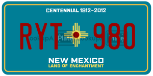 RYT980  license plate in NM