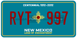 RYT997 license plate in New Mexico