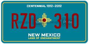 RZD310  license plate in NM