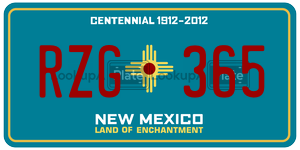 RZG365  license plate in NM