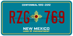 RZG769  license plate in NM