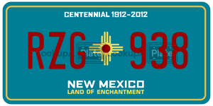 RZG938  license plate in NM