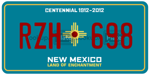 RZH698  license plate in NM