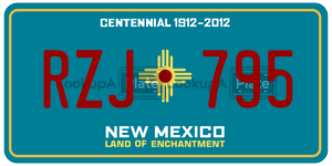 RZJ795  license plate in NM
