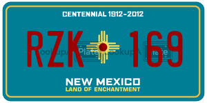 RZK169  license plate in NM