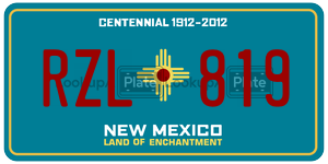 RZL819  license plate in NM