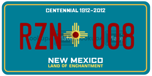 RZN008  license plate in NM