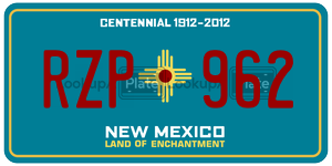 RZP962  license plate in NM