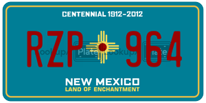 RZP964  license plate in NM