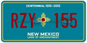 RZY155  license plate in NM
