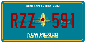 RZZ591  license plate in NM