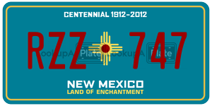 RZZ747  license plate in NM