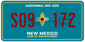 S09172  license plate in NM