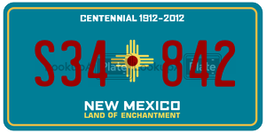 S34842  license plate in NM