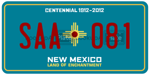 SAA081  license plate in NM