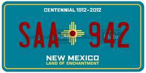 SAA942 license plate in New Mexico