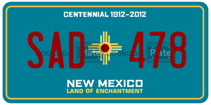 SAD478  license plate in NM