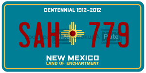 SAH779  license plate in NM