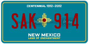 SAK914  license plate in NM