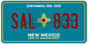SAL833  license plate in NM