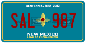 SAL987  license plate in NM