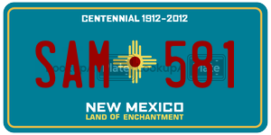 SAM581 license plate in New Mexico