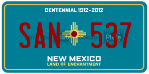SAN537  license plate in NM