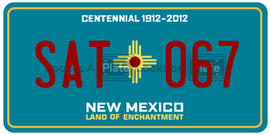SAT067  license plate in NM