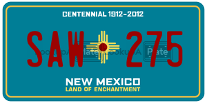 SAW275  license plate in NM