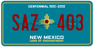 SAZ403  license plate in NM