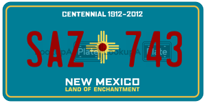 SAZ743  license plate in NM
