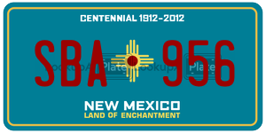 SBA956  license plate in NM
